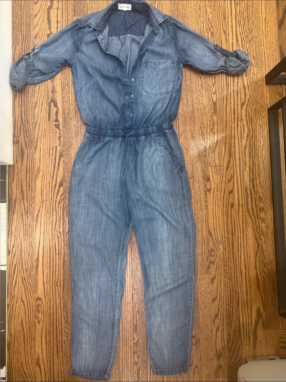 Bella Dahl Blue Denim Utility Jumpsuit